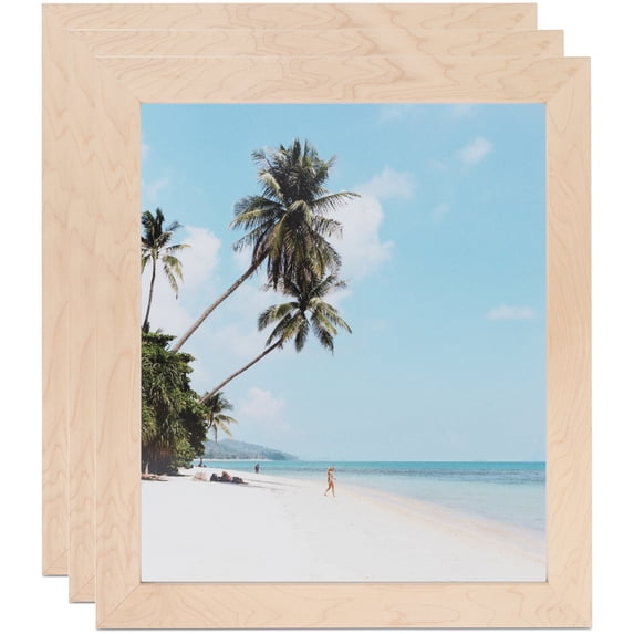 ArtToFrames 6" x 15" Hard Maple Picture Frame, 6x15 inch Brown MDF Poster Frame (WOM-4847), 3 Pack