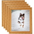 thumbnail image 1 of ArtToFrames 6" x 16" Bright Gold Picture Frame, 6x16 inch Gold Wood Poster Frame (WOM-4928), 5 Pack, 1 of 6