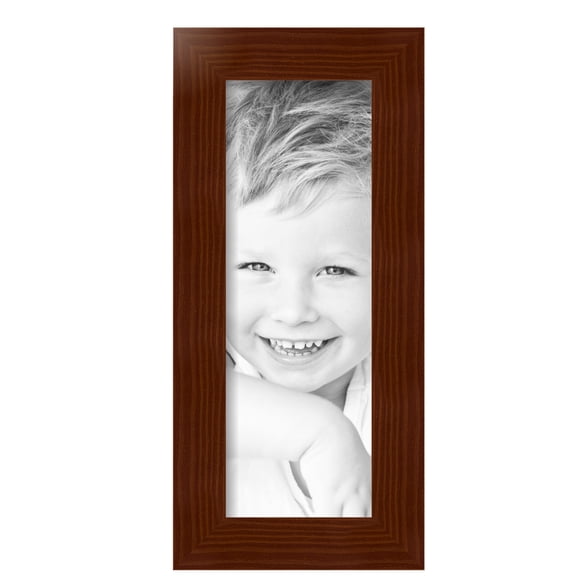 ArtToFrames 6" x 17" Honey Stain Picture Frame, 6x17 inch Brown Wood Poster Frame (WOM-4349),  Pack