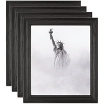 ArtToFrames 6" x 18" Colonial Onyx Picture Frame, 6x18 inch Black MDF Poster Frame (WOM-4386), 4 Pack
