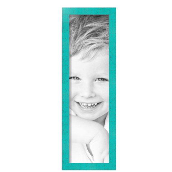 ArtToFrames 6" x 21" Aqua Picture Frame, 6x21 inch Green Wood Poster Frame (WOM-5186), Pack