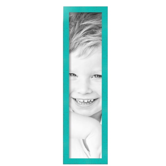 ArtToFrames 6" x 25" Aqua Picture Frame, 6x25 inch Green Wood Poster Frame (WOM-5186),  Pack