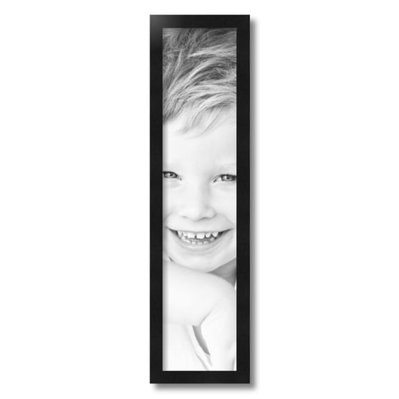 ArtToFrames 6" x 26" Black Picture Frame, 6x26 inch Black Wood Poster Frame (WOM-5139)