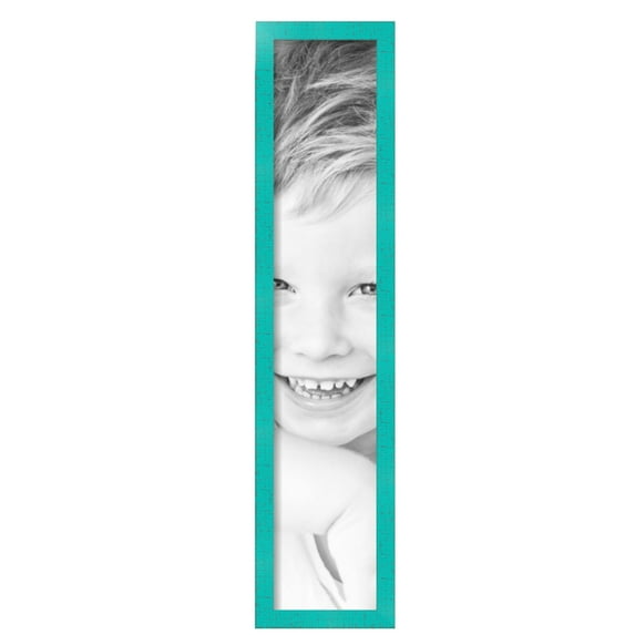 ArtToFrames 6" x 31" Aqua Picture Frame, 6x31 inch Green Wood Poster Frame (WOM-5186), Pack