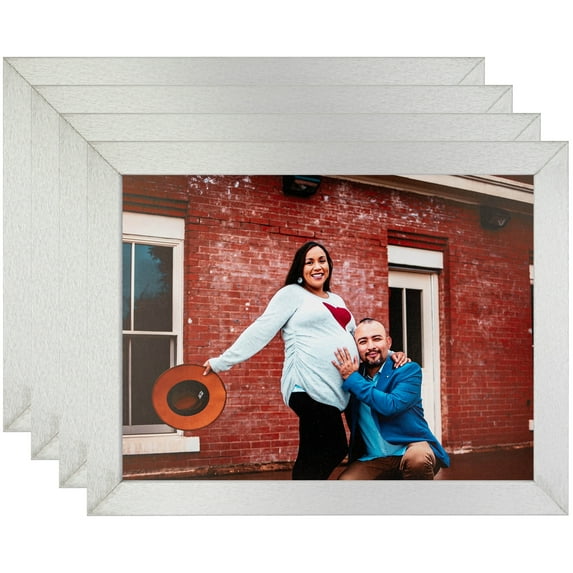 ArtToFrames 6" x 31" Tungsten Picture Frame, 6x31 inch Gray MDF Poster Frame (WOM-4640), 4 Pack