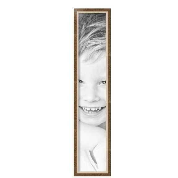 ArtToFrames 6" x 32" Taupe with Silver Lip Picture Frame, 6x32 inch Multi Wood Poster Frame (WOM-4986), Pack