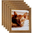 thumbnail image 1 of ArtToFrames 6" x 34" Gold with Green Tones Picture Frame, 6x34 inch Gold Wood Poster Frame (WOM-5079), 5 Pack, 1 of 5