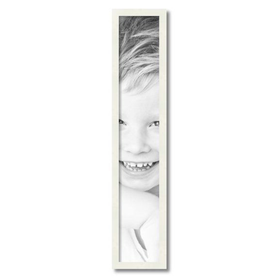 ArtToFrames 6" x 34" White Picture Frame, 6x34 inch White Wood Poster Frame (WOM-5138)