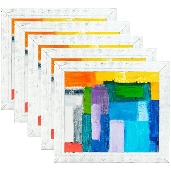 ArtToFrames 6" x 35" White Picture Frame, 6x35 inch White Wood Poster Frame (WOM-4598), 5 Pack