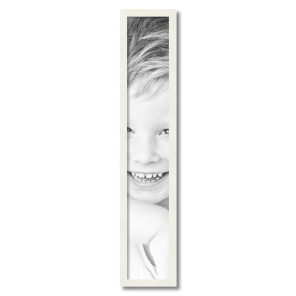 ArtToFrames 6" x 35" White Picture Frame, 6x35 inch White Wood Poster Frame (WOM-5138)