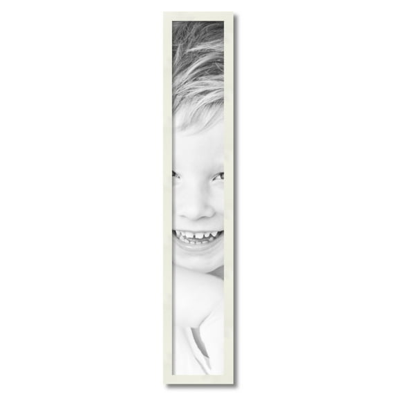 ArtToFrames 6" x 38" White Picture Frame, 6x38 inch White Wood Poster Frame (WOM-5140)