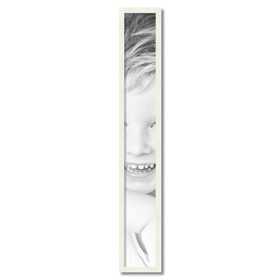 ArtToFrames 6" x 45" White Picture Frame, 6x45 inch White Wood Poster Frame (WOM-5138)
