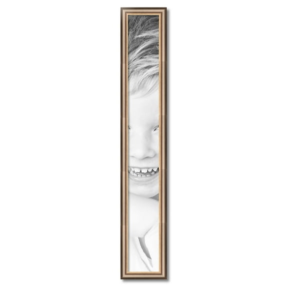 ArtToFrames 6" x 46" Anique Silver Picture Frame, 6x46 inch Silver Wood Poster Frame (WOM-4964)