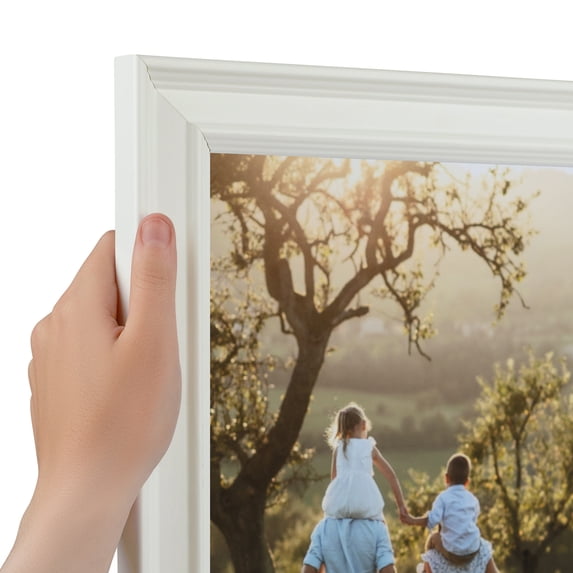 ArtToFrames 6" x 50" White Picture Frame, 6x50 inch White MDF Poster Frame (WOM-4332), Pack