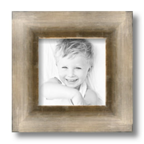 ArtToFrames 6" x 6" Antique Silver Picture Frame, 6x6 inch Silver Wood Poster Frame (WOM-4944)