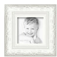 thumbnail image 1 of ArtToFrames 6" x 6" Majestic White Picture Frame, 6x6 inch Silver Wood Poster Frame (WOM-5198),  Pack, 1 of 3