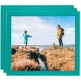 thumbnail image 1 of ArtToFrames 6" x 8" Aqua Picture Frame, 6x8 inch Green Wood Poster Frame (WOM-4428), 3 Pack, 1 of 7