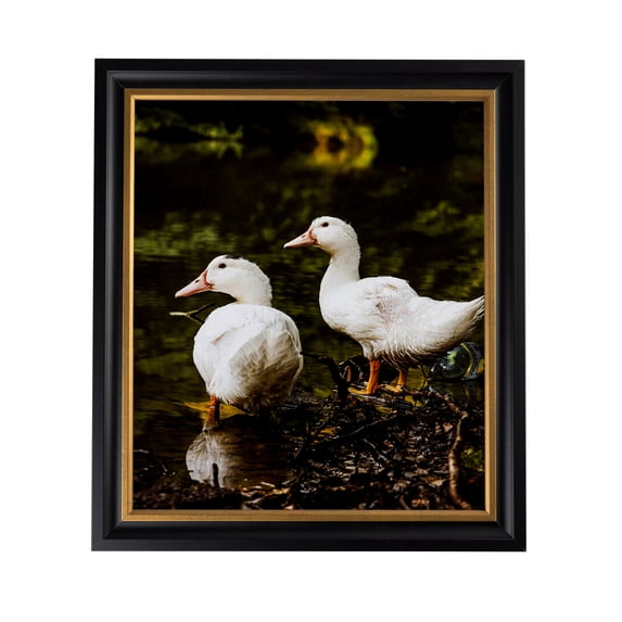 ArtToFrames 6" x 8" Black Velvet with Gold - 1.25 Picture Frame, 6x8 inch Black MDF Poster Frame (WOM-4690), 1 Pack