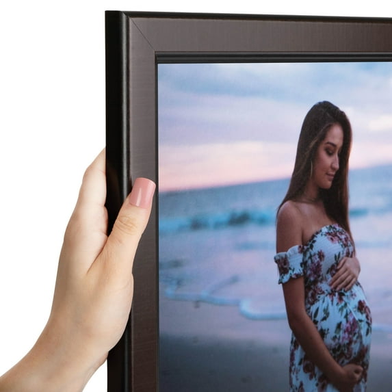 ArtToFrames 6x10 inch Windsor Walnut Picture Frame, Brown MDF Poster Frame (4686)