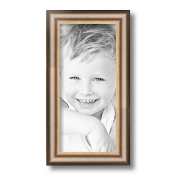 ArtToFrames 6x13" Anique Silver Picture Frame, Silver Wood Poster Frame, with Regular Glass and 2 (FBPL-4964)