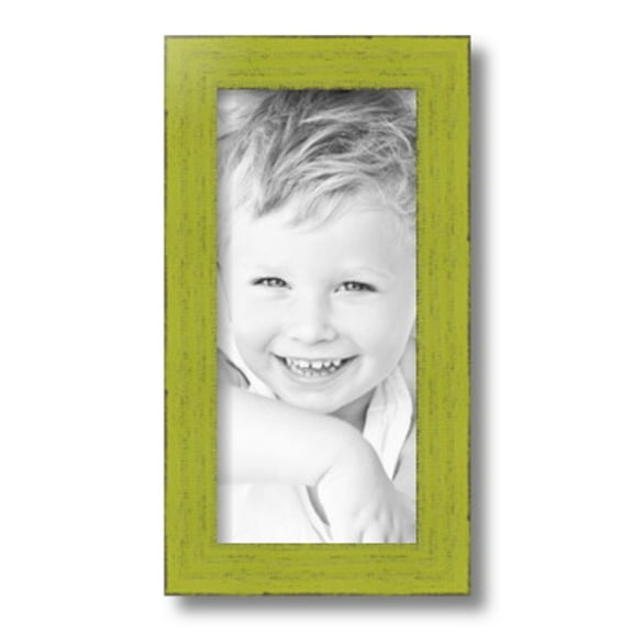 ArtToFrames 6x13" Modern Green Picture Frame, Green Wood Poster Frame, with Regular Glass and 2 (FBPL-4589)