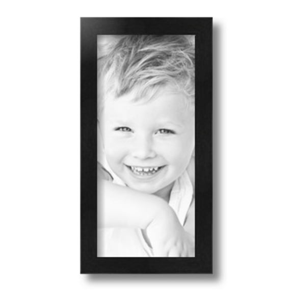 ArtToFrames 6x13 inch Black Picture Frame, Black 6" x 13" Wood Poster Frame (WOM-5141) 1234