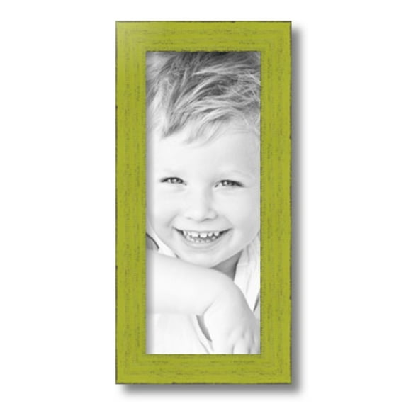ArtToFrames 6x15" Modern Green Picture Frame, Green Wood Poster Frame, with Regular Glass and 2 (FBPL-4589)