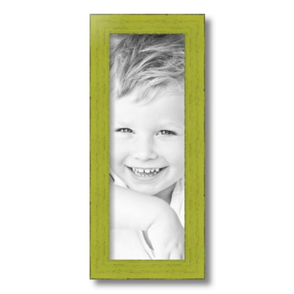 ArtToFrames 6x17" Modern Green Picture Frame, Green Wood Poster Frame, with Regular Glass and 2 (FBPL-4589)