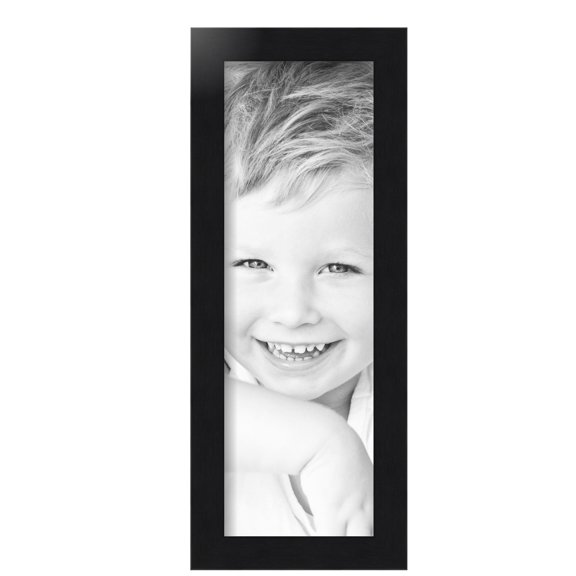 ArtToFrames 6x18 inch Black Steel Picture Frame, Black MDF Poster Frame (4639)