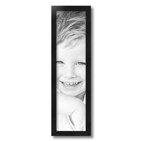 ArtToFrames 6x23" Black Picture Frame, Black Wood Poster Frame, with Regular Acrylic and 2 (FBPL-5141)