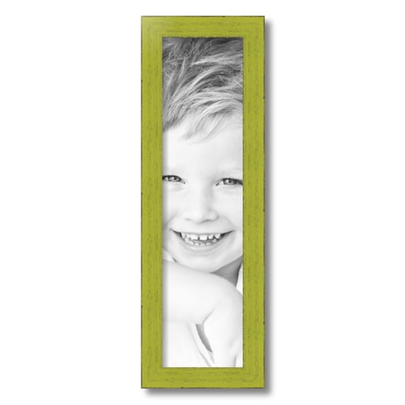 ArtToFrames 6x23" Modern Green Picture Frame, Green Wood Poster Frame, with Regular Acrylic and 2 (FBPL-4589)