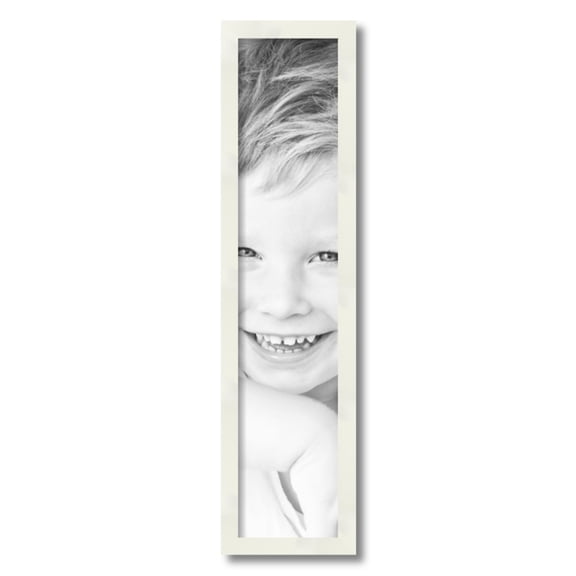 ArtToFrames 6x28" White Picture Frame, White Wood Poster Frame, with Regular Acrylic and 2 (FBPL-5140)