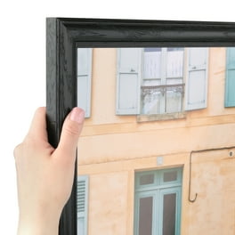 Black Solid Wood Poster Frames with Plastic Window, Wide Profile, 16 x 20 Black Solid Wood Poster Frames with Plastic Window, Wide Profile, 16 x 20