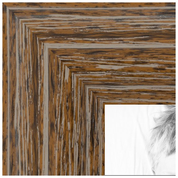 ArtToFrames 6x29 inch Brown Picture Frame, Brown Wood Poster Frame (4717)