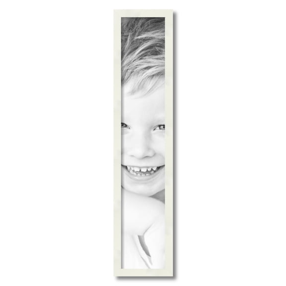 ArtToFrames 6x32 inch White Picture Frame, White 6" x 32" Wood Poster Frame (WOM-5140) 1234
