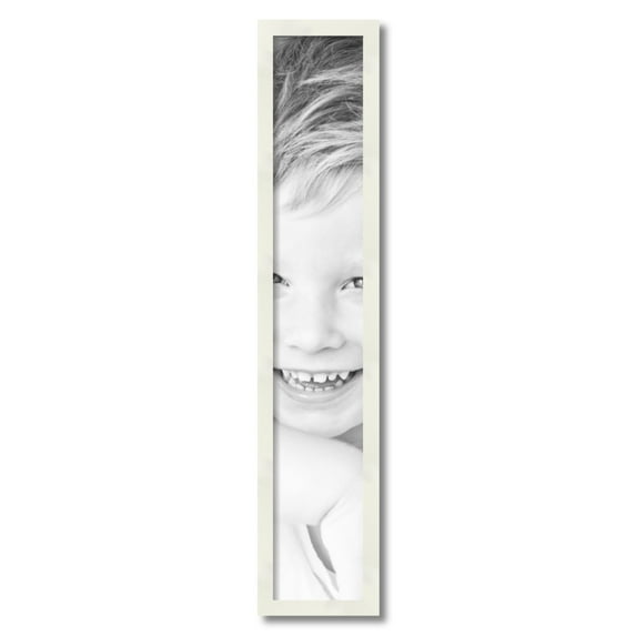 ArtToFrames 6x35" White Picture Frame, White Wood Poster Frame, with Regular Acrylic and 2 (FBPL-5140)