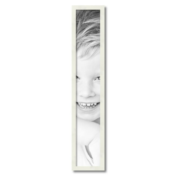 ArtToFrames 6x36" White Picture Frame, White Wood Poster Frame, with Regular Acrylic and 2 (FBPL-5140)