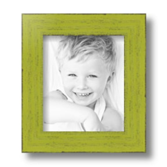 ArtToFrames 6x7" Modern Green Picture Frame, Green Wood Poster Frame, with Regular Glass and 2 (FBPL-4589)