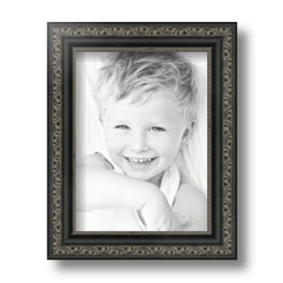 ArtToFrames 6" x 8" Antique Black Picture Frame, 6x8 inch Black Wood Poster Frame (WOM-5106), 1 Pack