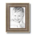 thumbnail image 1 of ArtToFrames 6x8 Inch Aged White Gold Picture Frame, This Silver Wood Poster Frame is Great for Your Art or Photos, Comes with Regular Glass (2036), 1 of 1