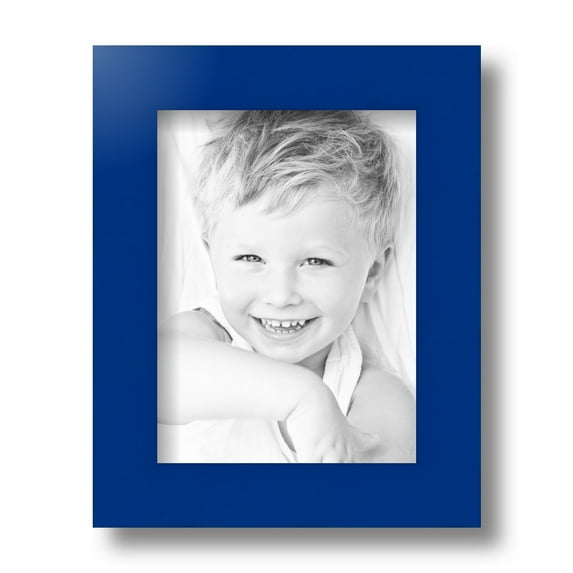 ArtToFrames 6x8 Inch Blue Picture Frame, This Blue Wood Poster Frame is Great for Your Art or Photos, Comes with Regular Glass (4118)