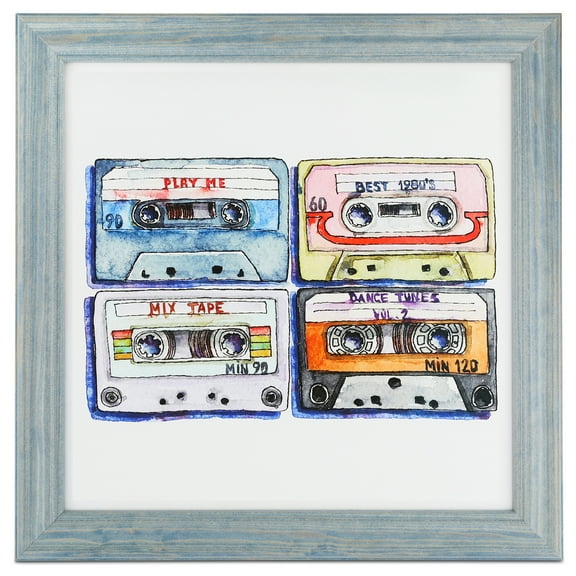 ArtToFrames 6" x 8" Blue Picture Frame, 6x8 inch Blue Wood Poster Frame (WOM-4377), 1 Pack