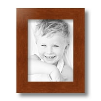 ArtToFrames 6x8 Inch Walnut Picture Frame, This Brown Wood Poster Frame is Great for Your Art or Photos, Comes with Regular Glass (4296)