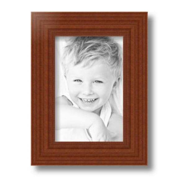 ArtToFrames 6x9" Honey Picture Frame, Brown Wood Poster Frame, with Regular Glass and 2 (FBPL-4349)