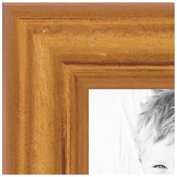 ArtToFrames 6x9 inch Gold Bamboo Picture Frame, Gold Wood Poster Frame (4875)