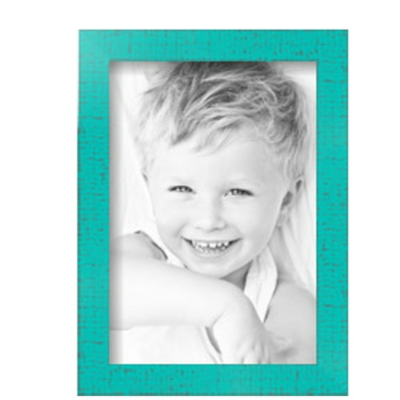 ArtToFrames 7" x 10" Aqua Picture Frame, 7x10 inch Green Wood Poster Frame (WOM-5186), Pack