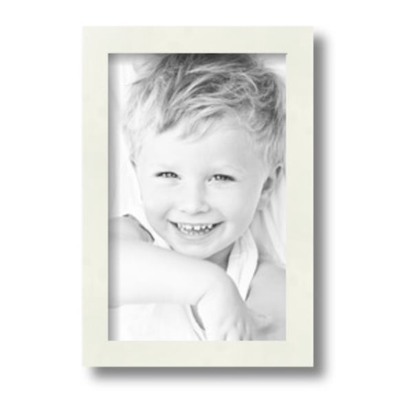 ArtToFrames 7" x 11" White Picture Frame, 7x11 inch White Wood Poster Frame (WOM-5138)