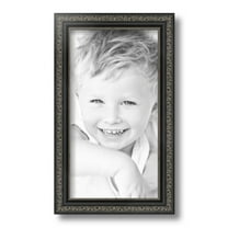 ArtToFrames 7" x 13" Antique Black Picture Frame, 7x13 inch Black Wood Poster Frame (WOM-5106)