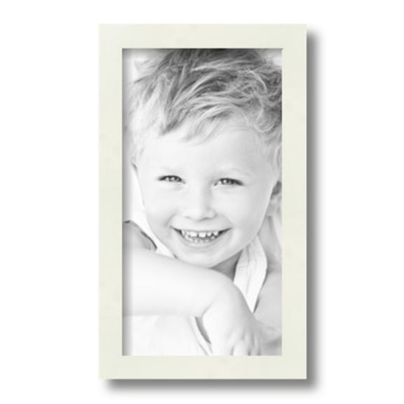 ArtToFrames 7" x 13" White Picture Frame, 7x13 inch White Wood Poster Frame (WOM-5138)