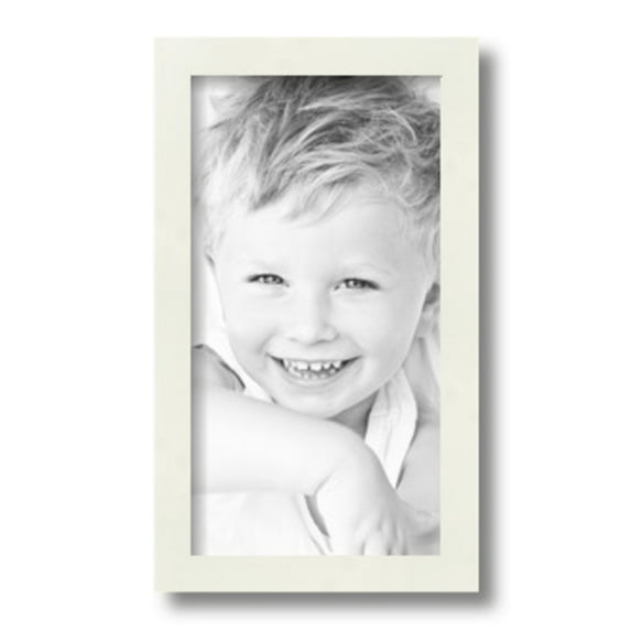 ArtToFrames 7" x 13" White Picture Frame, 7x13 inch White Wood Poster Frame (WOM-5138)